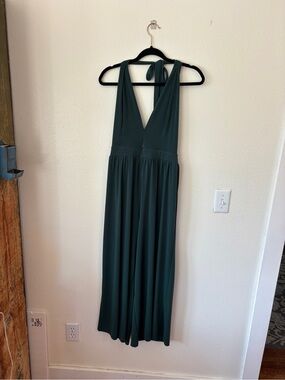 Urban Outfitters Deep Teal V-Neck Jumpsuit